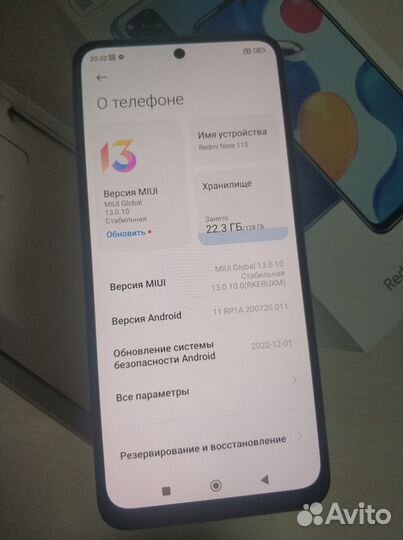 Xiaomi Redmi Note 11S, 6/128 ГБ