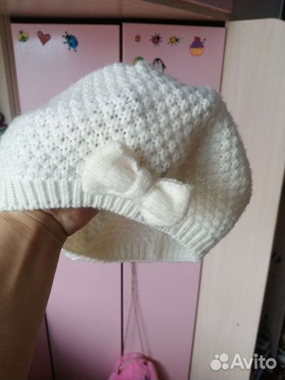 Шапка для девочки новая(весна-осень)