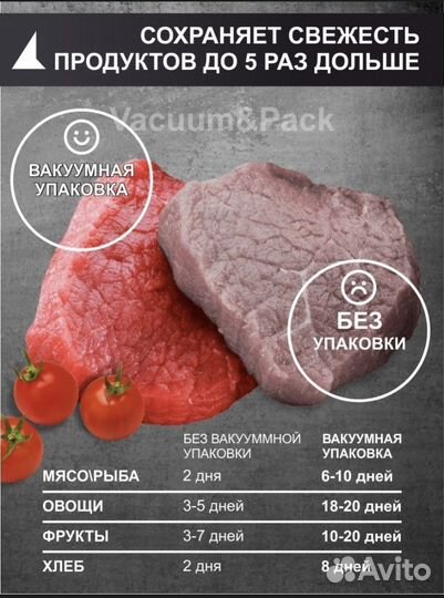 Вакуумный упаковщик продуктов/ свежесть/ запайка