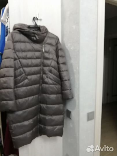 Пуховик зимний длинный женский