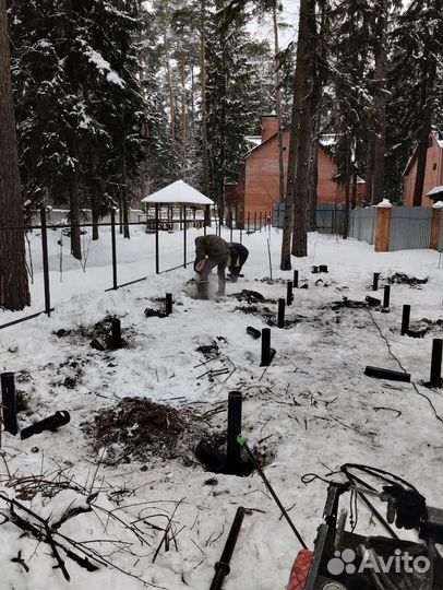 Винтовые сваи с монтажом