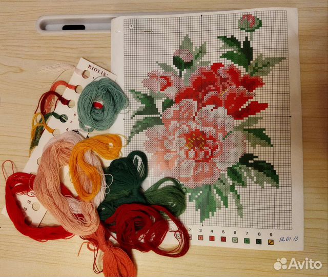 Наборы для вышивания крестиком, спицы, пяльцы