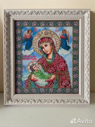 Икона Млекопитательница бисером