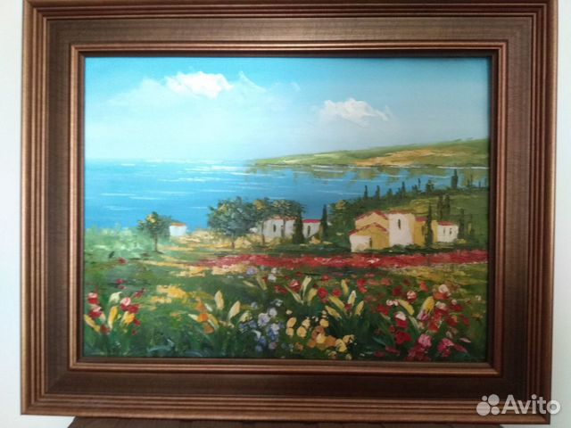 Картины на холсте в багетной раме 50*40