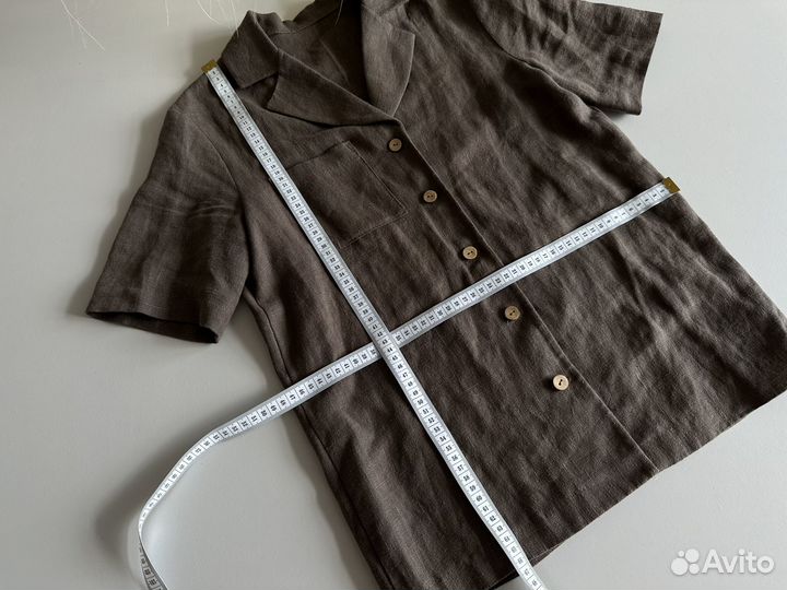 Рубашка лен девочка 10-12 лет Сост.отличное