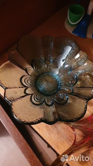 Вазы из цветного стекла СССР