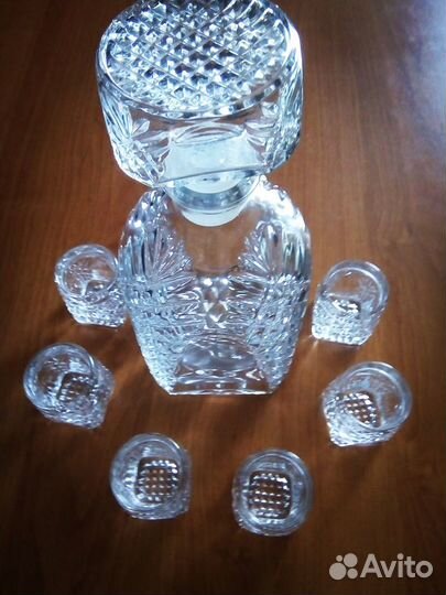 Набор богемского стекла для виски (водки, коньяка)