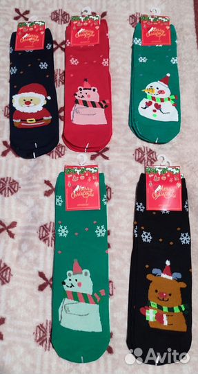 Женские новогодние носки