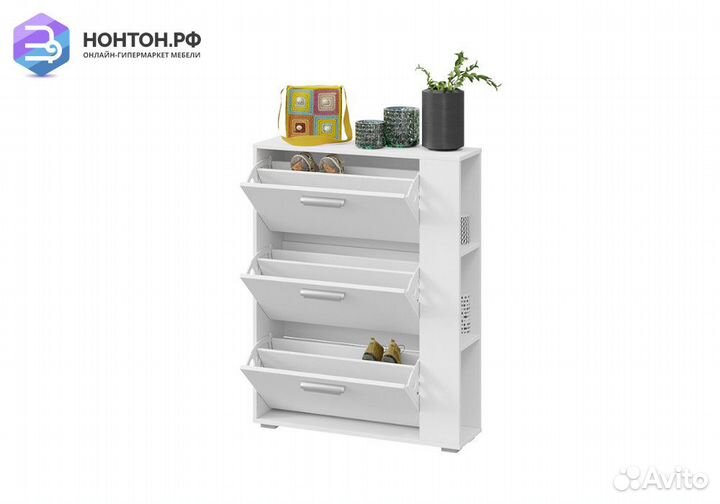 Тумба для обуви Эрика тип 1 белый ясень