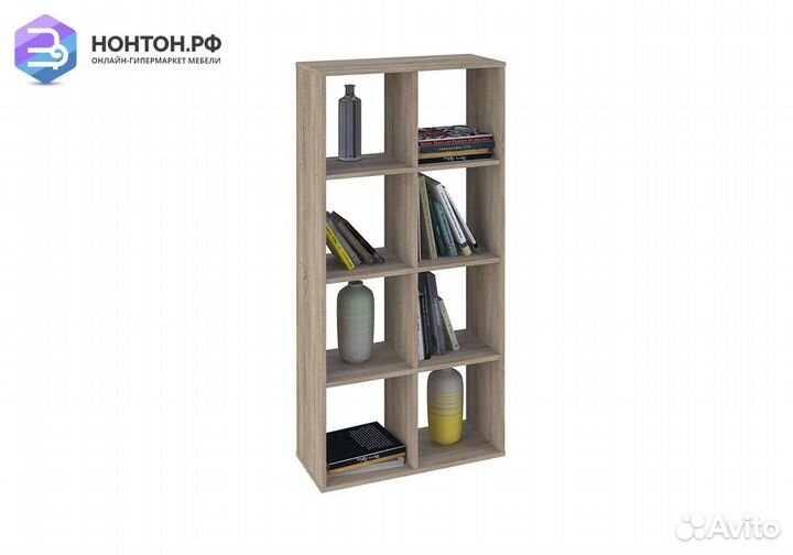 Стеллаж кубический Polini home Smart 8 секций дуб