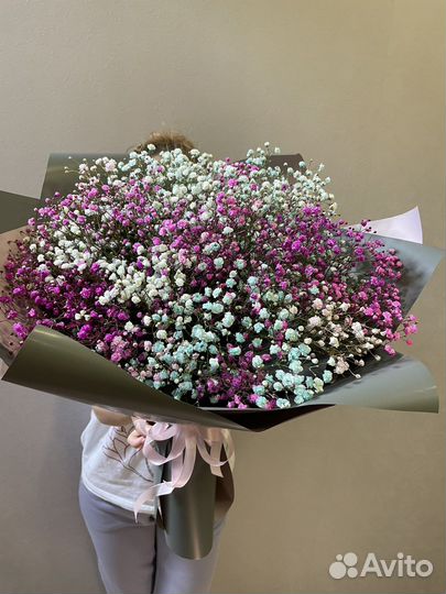 Букет цветов из гипсофилы