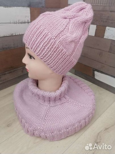 Комплект шапка и снуд