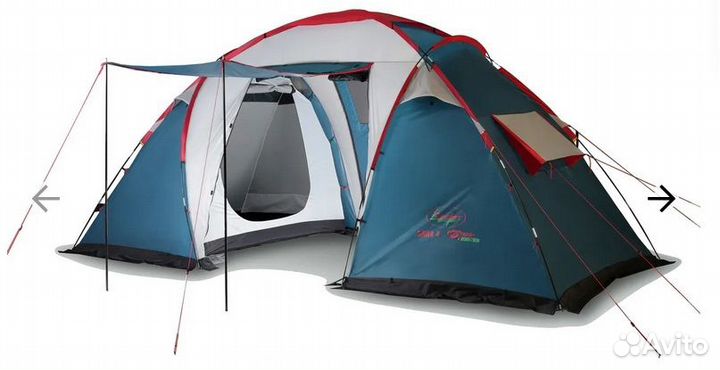 Палатка туристическая 4 -х местная, 2 комнаты