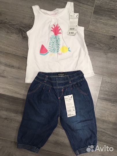 Пакет новых вещей на девочку 2-3 года