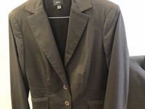Костюм пиджак с юбкой коричневый