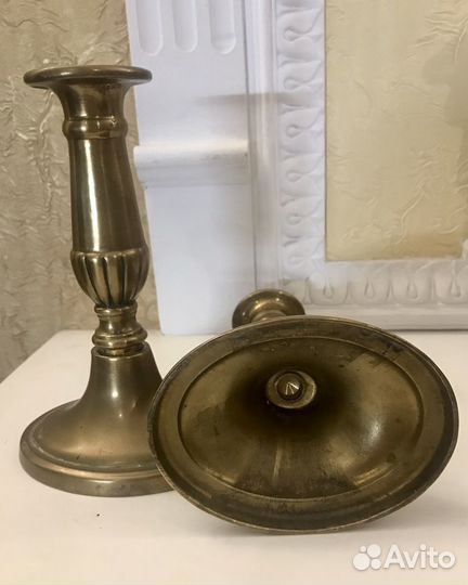 Подсвечники старинные бронза. англия