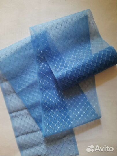 Лента на выписку голубая