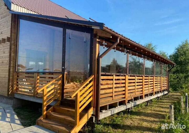 Мягкие окна на беседку