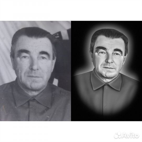 Реставрация фотографий, ретушь фото на памятник