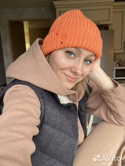 Шапка рвань меринос ручной работы