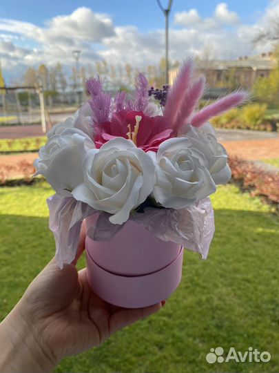 Букет роз из мыла