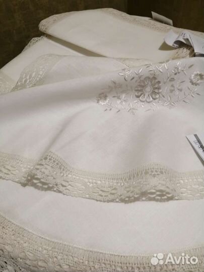 Скатерть с салфетками лен