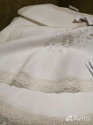 Скатерть с салфетками лен