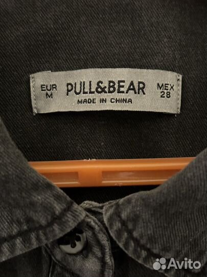 Джинсовая рубашка pull bear