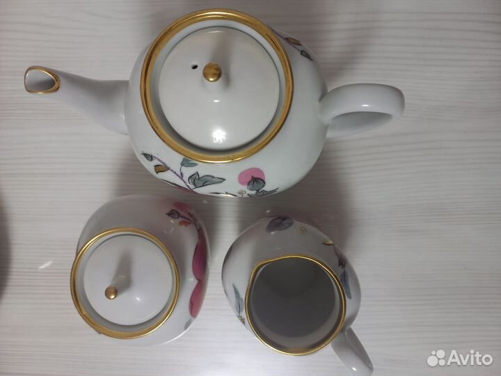 Чайный сервиз лфз СССР Розовая ветка