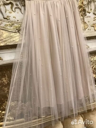 Юбка плиссированная фатин Италия