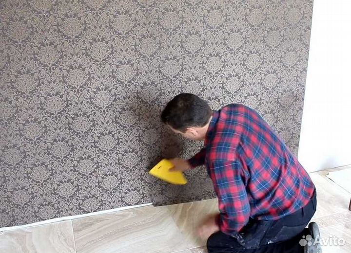 Поклейка обоев