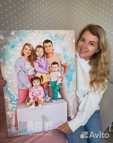 Портреты по фото на холсте от студии Magic