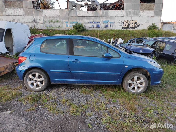 Дверь передняя правая пежо 307 цвет синий