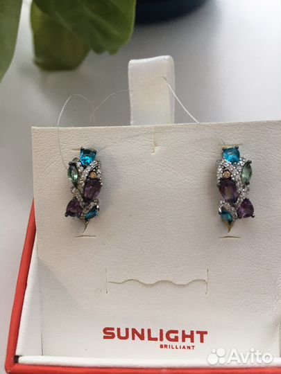 Серебряные серьги новые