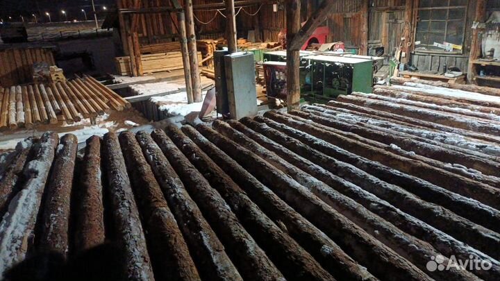 Оцилиндрованное бревно из лиственницы