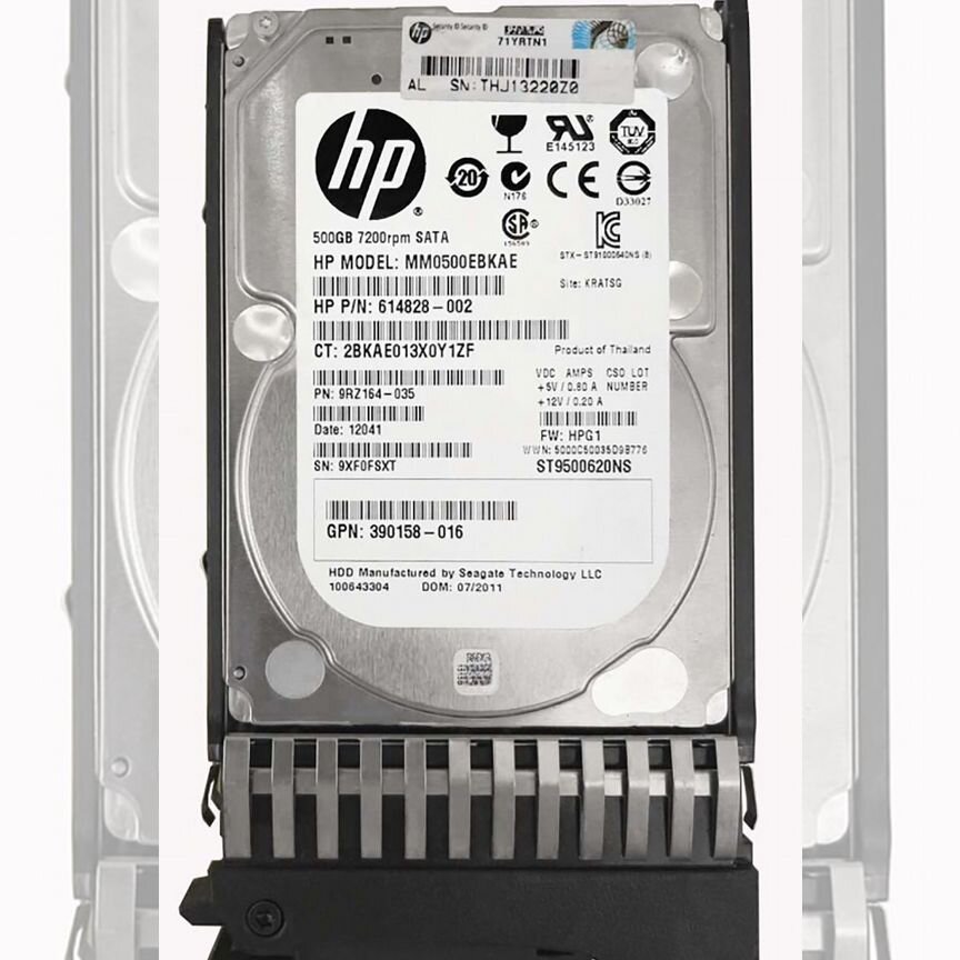 [508035-001] Жесткий Диск Hp 500gb Sata2 2,5" Hdd 508035-001