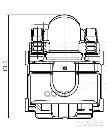 Суппорт торм. для а/м BMW 5 E60 (03) /7 E65/E66