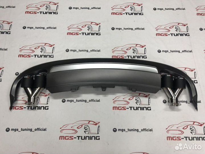 Диффузор на Audi A5 в стиле S5+Acrapovich стиль 3