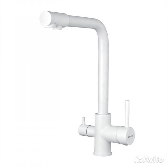 Кухонный смеситель фильтр белый Shevanik S328C