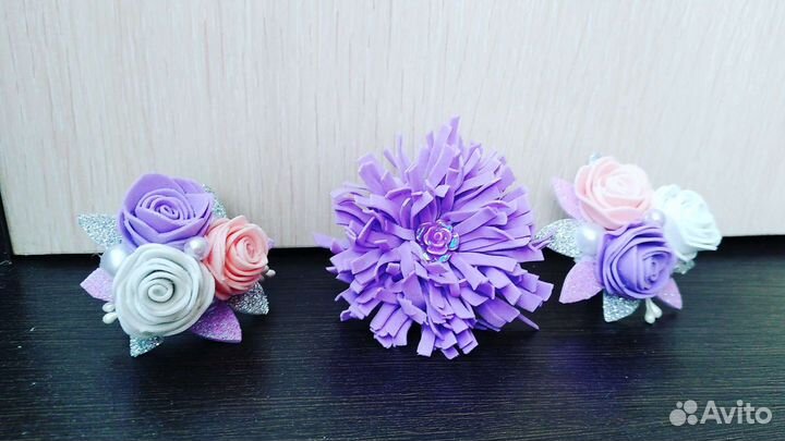 Украшения для волос ручной работы в стиле канзаши