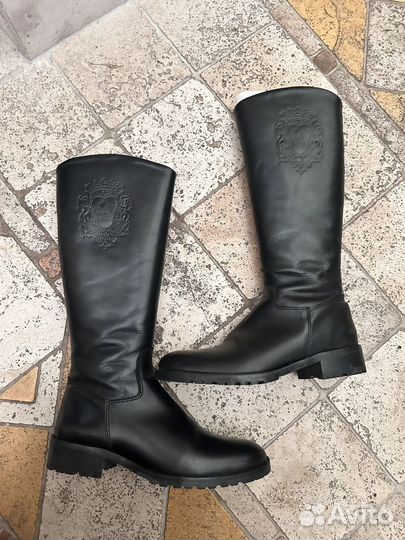 Зимние сапоги с мехом из кожи Eli 1957 оригинал