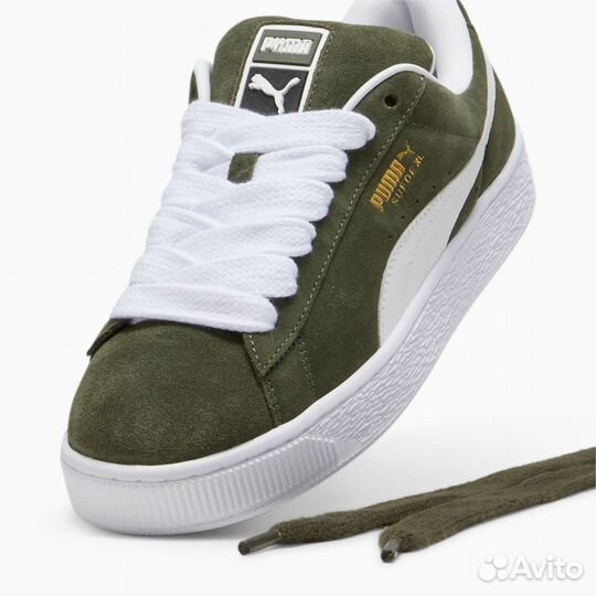 Puma Suede XL Dark Olive/White