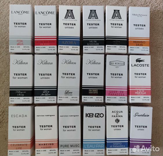 Тестеры женских духов
