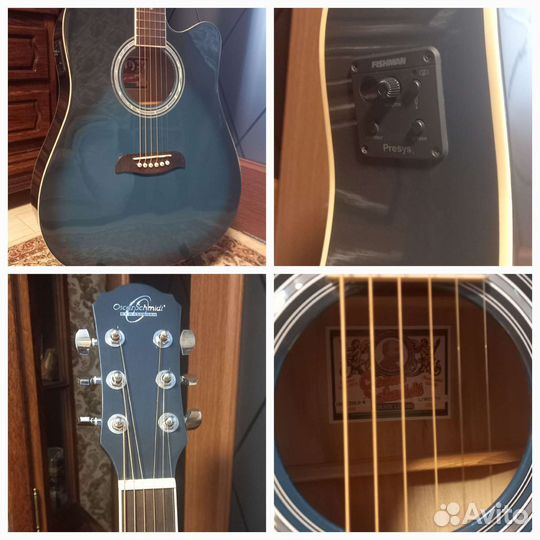 Электроакустическая гитара с вырезом Oscar Schmidt