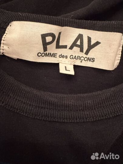 Футболка comme des garcon play черная