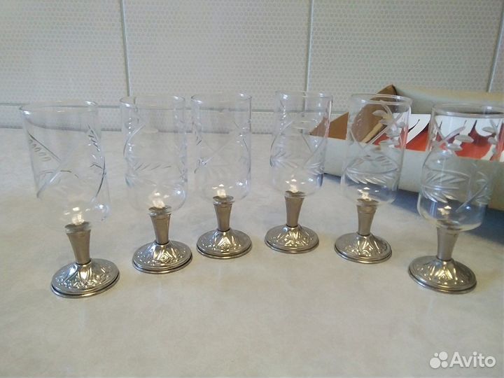 Хрустальные рюмки на ножке СССР