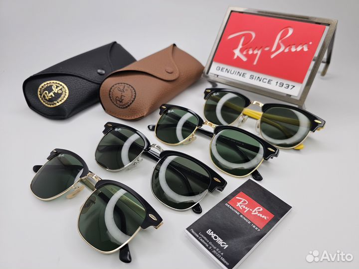 Очки Ray Ban Clubmaster 3716 187 Aluminium Green