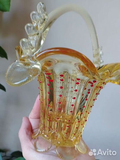 Вазы из цветного стекла времен СССР