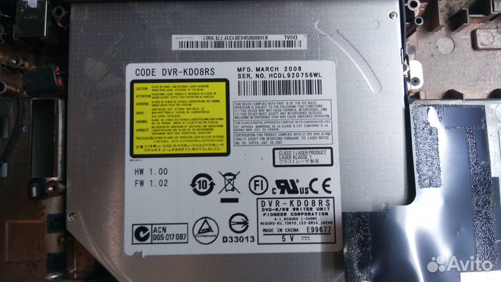 CD, DVD, приводы для ноутбука