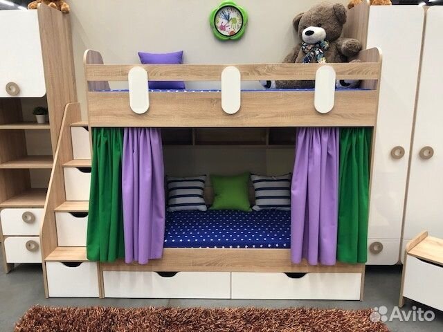 Кровать 2-х ярусная Юниор (3 цвета в продаже)